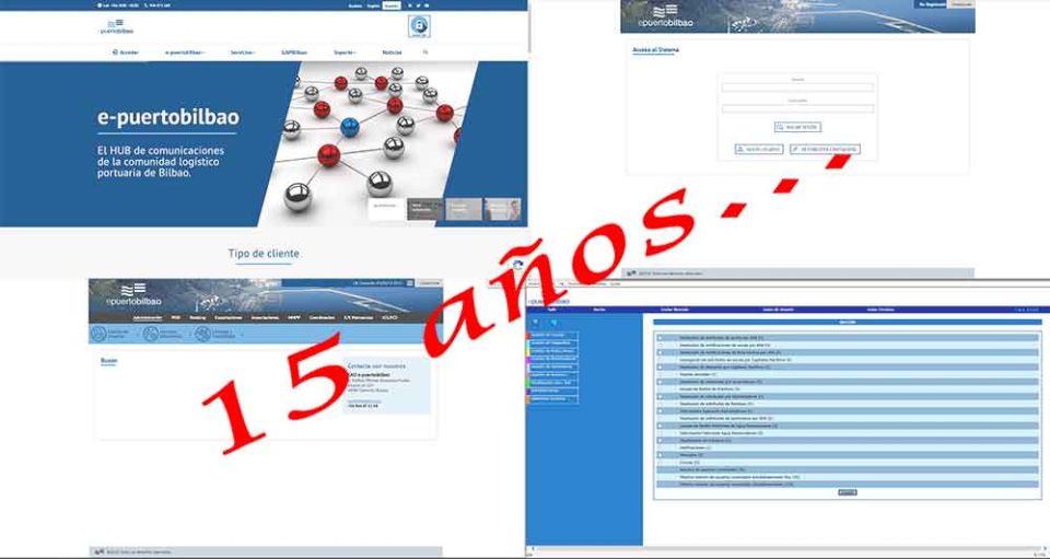 La plataforma telemática e-puertobilbao cumple 15 años La plataforma telemática e-puertobilbao cumple 15 años